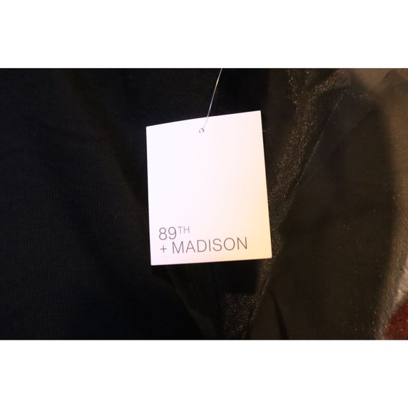 89Th Madison Black top wiith white crystal and sheer arm unique Size S/P - Picture 4 of 6